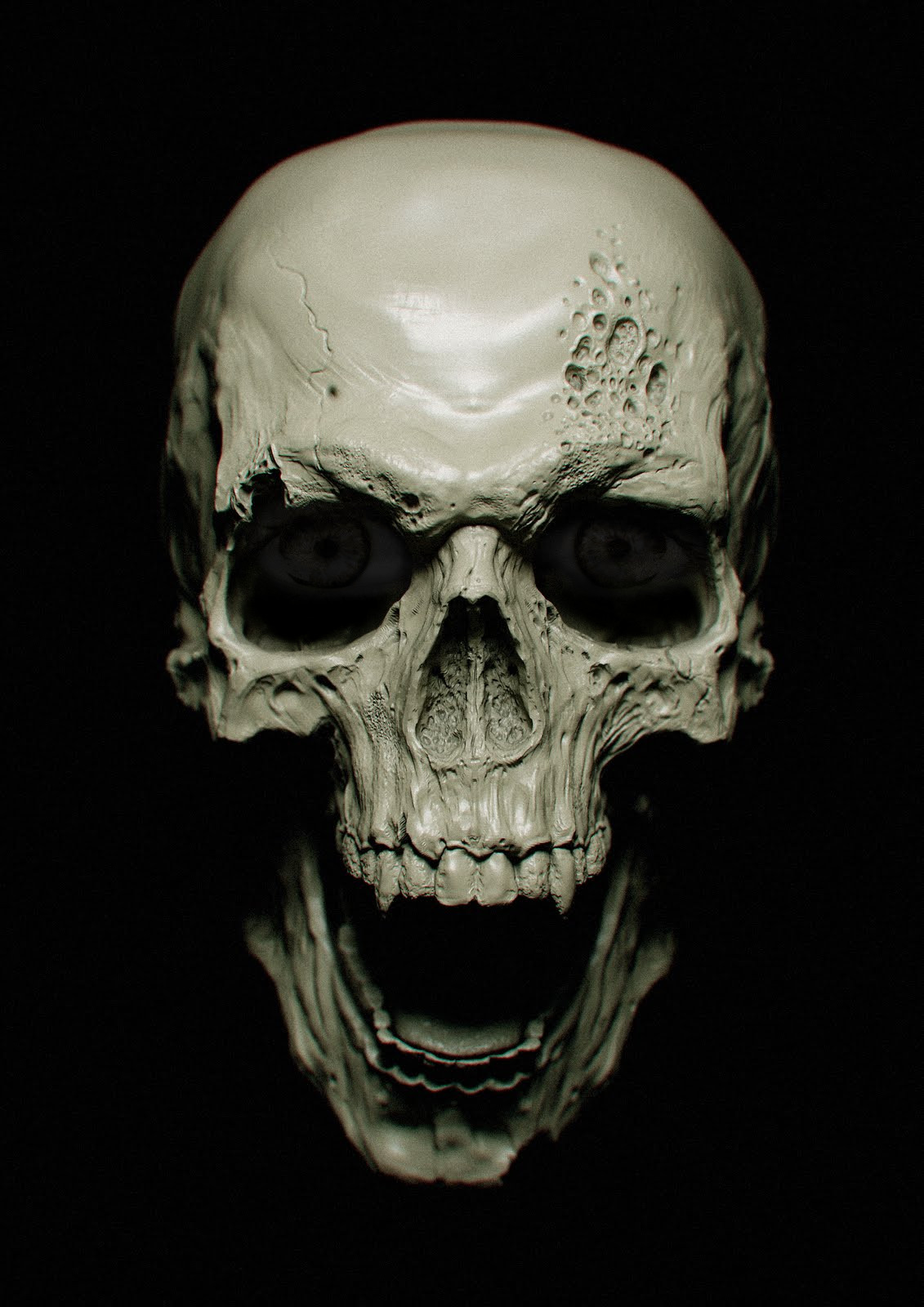 Skull with eyes